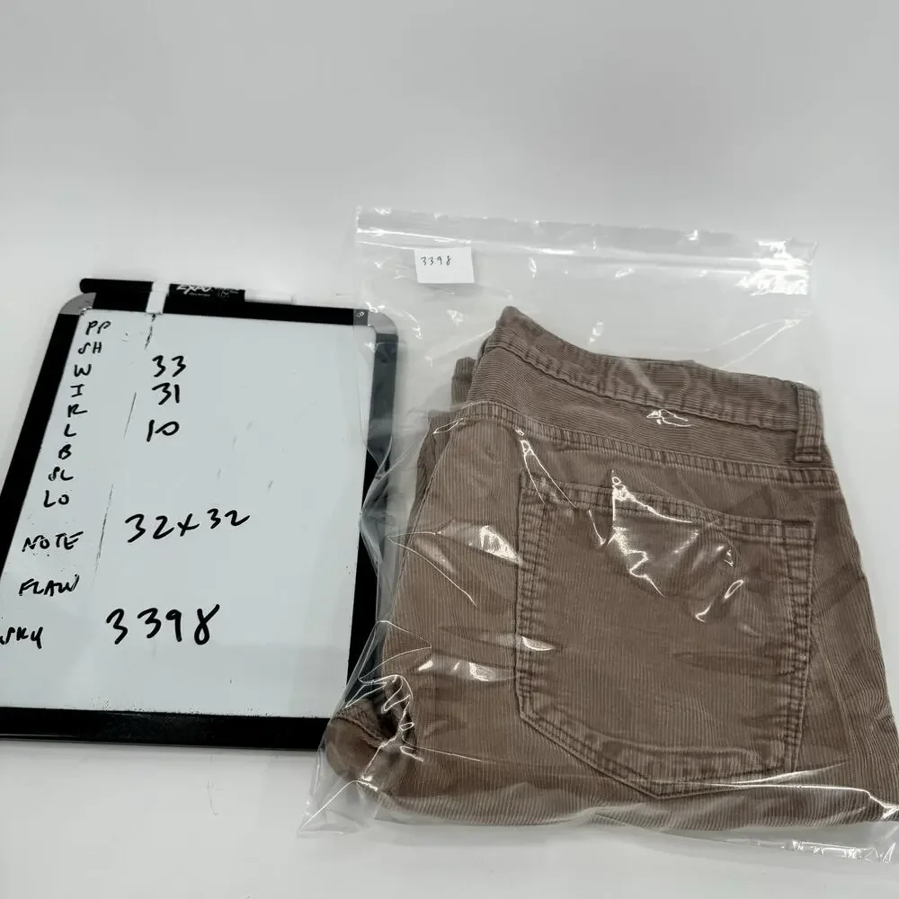 J Crew Pants Mens 32x32 (33x31 ACTUAL) Corduroy Slim Fit‎ Stretch Chino Tan
